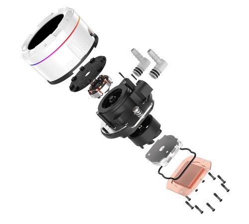 Система водяного охлаждения ID-Cooling SL240 WHITE Soc-AM5/AM4/1151/1200/2066/1700 4-pin 14-30dB Al+Cu 300W LED Ret