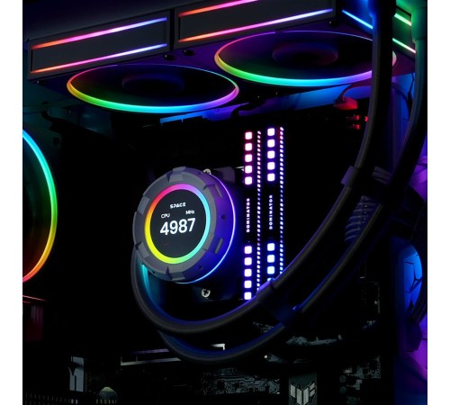 Система водяного охлаждения ID-Cooling SL240 WHITE Soc-AM5/AM4/1151/1200/2066/1700 4-pin 14-30dB Al+Cu 300W LED Ret