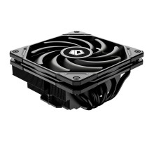 Cooler  ID-COOLING IS-55 BLACK LGA1700/1200/115X/AM5/AM4 низкопрофильный высота 55mm (27шт/кор, TDP 125W, PWM, 5 тепл.трубок + медная база, FAN 120mm, черный