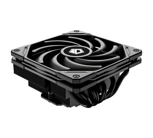 Cooler  ID-COOLING IS-55 BLACK LGA1700/1200/115X/AM5/AM4 низкопрофильный высота 55mm (27шт/кор, TDP 125W, PWM, 5 тепл.трубок + медная база, FAN 120mm, черный