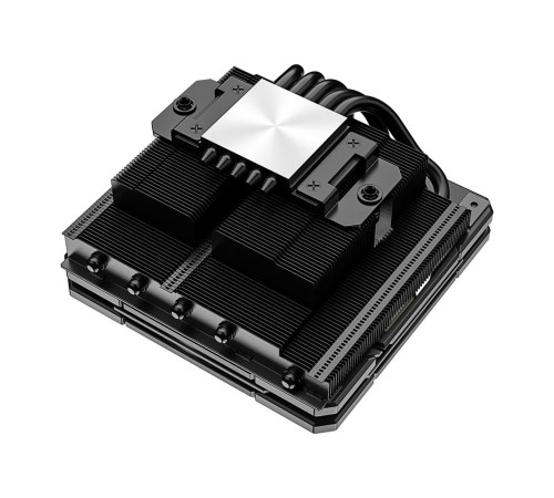 Cooler  ID-COOLING IS-55 BLACK LGA1700/1200/115X/AM5/AM4 низкопрофильный высота 55mm (27шт/кор, TDP 125W, PWM, 5 тепл.трубок + медная база, FAN 120mm, черный