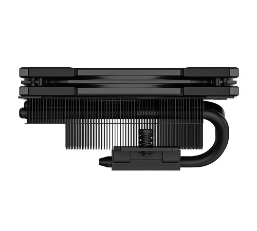 Cooler  ID-COOLING IS-55 BLACK LGA1700/1200/115X/AM5/AM4 низкопрофильный высота 55mm (27шт/кор, TDP 125W, PWM, 5 тепл.трубок + медная база, FAN 120mm, черный