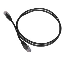 Патч-корд Lanmaster TWT-45-45-0.3-BK UTP вилка RJ-45-вилка RJ-45 кат.5е 0.3м чёрный ПВХ (уп.:1шт)