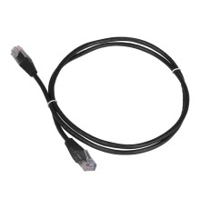 Патч-корд Lanmaster TWT-45-45-0.3-BK UTP вилка RJ-45-вилка RJ-45 кат.5е 0.3м чёрный ПВХ (уп.:1шт)