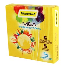 Мел цветной Silwerhof 882087-05 Солнечная коллекция асфальт. 5цв. картон.коробка