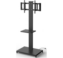 Подставка для телевизора Holder PR-107 черный 32"-70" макс.60кг напольный поворот и наклон