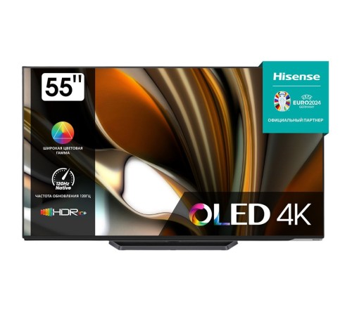 Телевизор OLED Hisense 55" 55A85H черный 4K Ultra HD 120Hz DVB-T DVB-T2 DVB-C DVB-S DVB-S2 WiFi Smart TV (RUS)