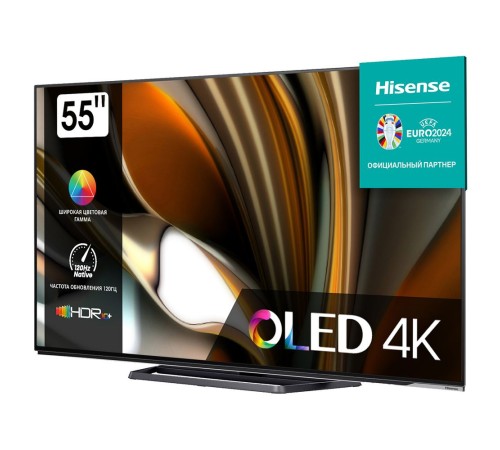 Телевизор OLED Hisense 55" 55A85H черный 4K Ultra HD 120Hz DVB-T DVB-T2 DVB-C DVB-S DVB-S2 WiFi Smart TV (RUS)
