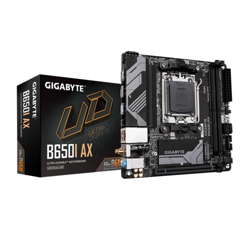 B650I AX, Socket AM5, AMD B650, 2xDDR5-5200, HDMI+DP, 1xPCI-Ex16, 2xSATA3(RAID 0,1), 1xM.2, 8 Ch Audio, 2.5GbLan, WiFi, (2+2)xUSB2.0, (3+2)xUSB3.2, (1+1)xUSB3.2 Type-C™, Mini-ITX, RTL