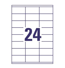 Этикетки Avery Zweckform 3422 A4 70x35мм 24шт на листе/70г/м2/100л./белый матовое самоклей. универсальная