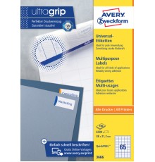 Этикетки Avery Zweckform 3666 A4 97x21.2мм 65шт на листе/70г/м2/100л./белый матовое самоклей. универсальная