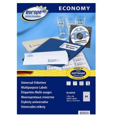Этикетки Europe100 ELA050-100 A4 48.5x16.9мм 64шт на листе/70г/м2/100л./белый матовое самоклей. универсальная