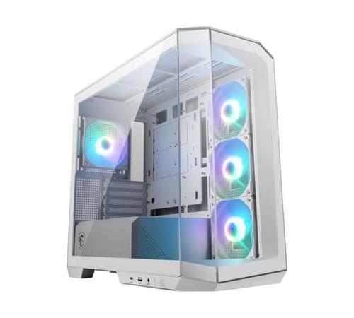 MAG Pano M100R PZ White , Micro-ATX, 1xUSB 3.2 Gen 1, 1xUSB 3.2 Gen2 Type-C, 4x120mm ARGB Fan, ARGB+PWM Control Board, TG, WHITE