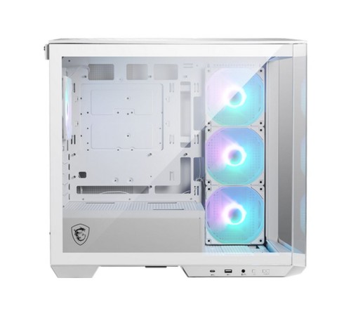 MAG Pano M100R PZ White , Micro-ATX, 1xUSB 3.2 Gen 1, 1xUSB 3.2 Gen2 Type-C, 4x120mm ARGB Fan, ARGB+PWM Control Board, TG, WHITE
