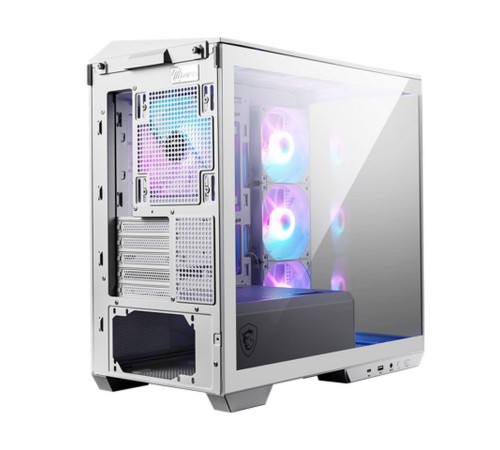 MAG Pano M100R PZ White , Micro-ATX, 1xUSB 3.2 Gen 1, 1xUSB 3.2 Gen2 Type-C, 4x120mm ARGB Fan, ARGB+PWM Control Board, TG, WHITE
