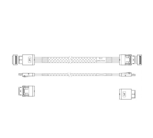 Кабель JPC P47SSDN01000-2 Cable OCuLink x4 42P (прямой Straight Type) -TO- OCuLink x4 42P (прямой Straight Type) , 85 Ohm, L:100cm Кабель JPC P47SSDN01000-2 Cable OCuLink x4 42P (прямой Straight Type) -TO- OCuLink x4 42P (прямой Straight Type) , 85 Ohm, L:100cm