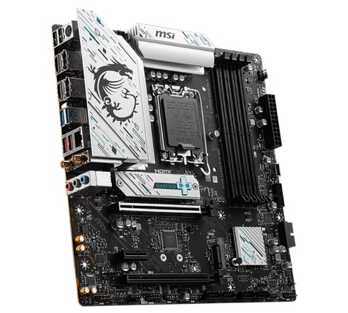 Материнская плата MSI B760M GAMING PLUS WIFI Soc-1700 Intel B760 4xDDR5 mATX AC`97 8ch(7.1) 2.5Gg+HDMI+DP