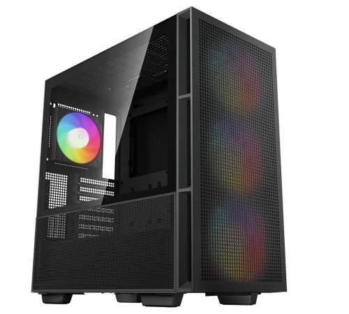 Корпус Deepcool CH560 черный без БП ATX 7x120mm 6x140mm 1xUSB3.0 audio bott PSU
