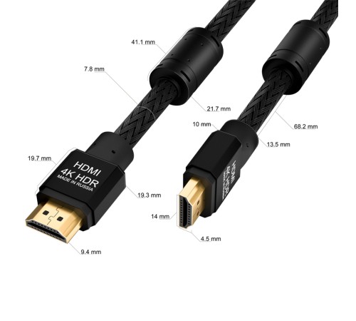 GCR Кабель 10.0m HDMI версия 2.0, HDR 4:2:0, Ultra HD, 4K 60 fps 60Hz/5K*30Hz, 3D, AUDIO, 18.0 Гбит/с, 28/28 AWG, OD7.8mm, тройной экран, черный нейлон, AL корпус черный, фер.кольца, GCR-53191 Greenconnect HDMI (m) - HDMI (m) 10м черный (GCR-53191) GCR Кабель 10.0m HDMI версия 2.0, HDR 4:2:0, Ultra HD, 4K 60 fps 60Hz/5K*30Hz, 3D, AUDIO, 18.0 Гбит/с, 28/28 AWG, OD7.8mm, тройной экран, черный нейлон, AL корпус черный, фер.кольца, GCR-53191 Greenconnect HDMI (m) - HDMI (m) 10м черный (GCR-53191)