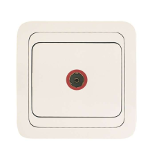 Розетка телевизионная TV 1-м СП Mimoza 16А IP20 бел./бел. Makel 12007