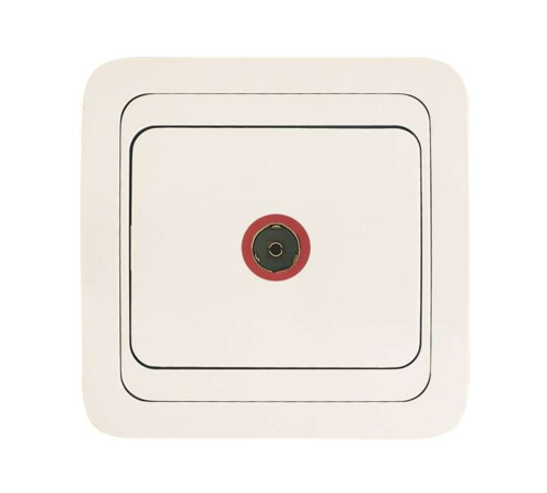 Розетка телевизионная TV 1-м СП Mimoza 16А IP20 бел./бел. Makel 12007