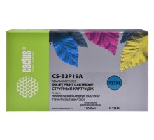 Картридж струйный Cactus CS-B3P19A №727 голубой (130мл) для HP DJ T920/T1500