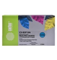 Картридж струйный Cactus CS-B3P19A №727 голубой (130мл) для HP DJ T920/T1500