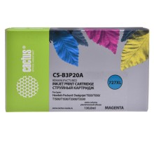 Картридж струйный Cactus CS-B3P20A №727 пурпурный (130мл) для HP DJ T920/T1500/T2530