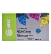 Картридж струйный Cactus CS-B3P20A №727 пурпурный (130мл) для HP DJ T920/T1500/T2530