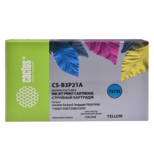 Картридж струйный Cactus CS-B3P21A №727 желтый (130мл) для HP DJ T920/T1500/T2530