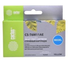 Картридж струйный Cactus CS-T6M11AE №903XL(есть ограничения по прошивке) желтый (10мл) для HP OJP 6950/6960/6970