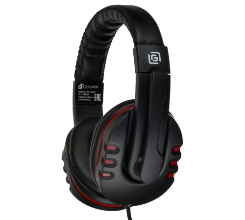 Наушники с микрофоном Оклик HS-L380G ABBADON черный/красный 1.8м мониторные оголовье (JD-032) Наушники с микрофоном Оклик HS-L380G ABBADON черный/красный 1.8м мониторные оголовье (JD-032)