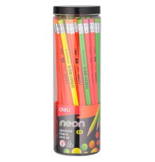 Набор карандашей ч/г Deli EU51806 Neon 2B трехгран. тополь туба пл. (50шт)