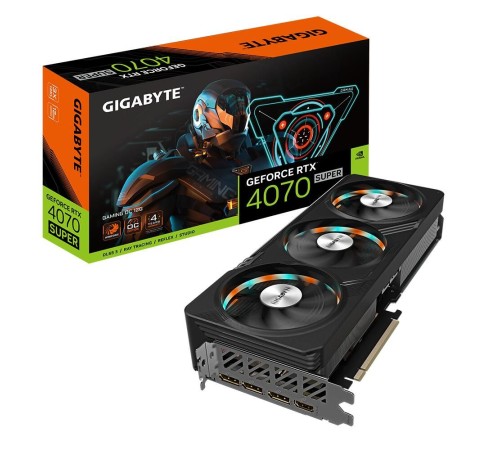Видеокарта Gigabyte PCI-E 4.0 GV-N407SGAMING OC-12GD NVIDIA GeForce RTX 4070 Super 12Gb 192bit GDDR6X 2595/21000 HDMIx1 DPx3 HDCP Ret