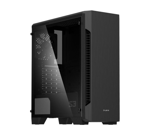Корпус ZALMAN S3 TG, ATX, BLACK, TEMPERED GLASS WINDOW, 2x3.5", 2x2.5", 2xUSB2.0, 1xUSB3.0, FRONT 2x120mm (S3 TG)