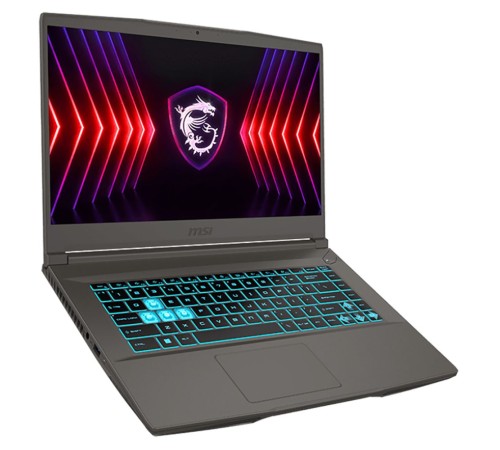 Ноутбук MSI Thin 15 B12VE-1294XRU Core i5 12450H 16Gb SSD512Gb NVIDIA GeForce RTX4050 6Gb 15.6" IPS FHD (1920x1080) Free DOS grey WiFi BT Cam (9S7-16R831-1294)