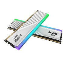 Модуль памяти ADATA DDR5 Общий объём памяти 32Гб Module capacity 16Гб Количество 2 6400 МГц Радиатор Множитель частоты шины 32 1.4 В RGB белый AX5U6400C3216G-DTLABRWH