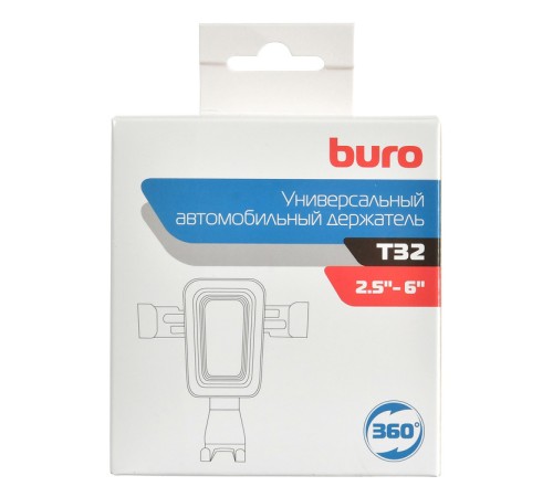 Держатель Buro T32 черный для для смартфонов и навигаторов Держатель Buro T32 черный для для смартфонов и навигаторов