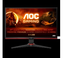 Монитор LCD 27'' 16:9 1920х1080(FHD) IPS, nonGLARE, 250cd/m2, H178°/V178°, 1000:1, 80M:1, 16,7 миллионов цветов, 1ms, VGA, 2xHDMI, DP, Tilt, Swivel, Speakers, Curved, 2Y, Black-Red