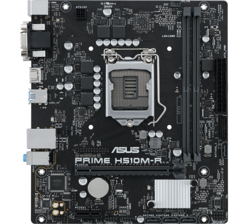 Материнская плата Asus PRIME H510M-R-SI Soc-1200 Intel H510 2xDDR4 mATX AC`97 8ch(7.1) GbLAN+VGA+DVI+HDMI White Box