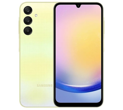 Смартфон Samsung SM-A256E Galaxy A25 128Gb 6Gb желтый моноблок 3G 4G 6.5" 1080x2340 Android 50Mpix 802.11 a/b/g/n/ac NFC GPS GSM900/1800 GSM1900 TouchSc