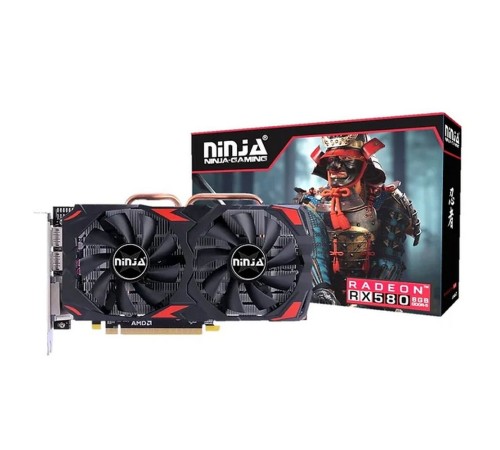 Видеокарта Ninja (Sinotex) RX580 4GB GDDR5 256-bit HDMI DPx2 2FAN RTL Видеокарта Ninja (Sinotex) RX580 4GB GDDR5 256-bit HDMI DPx2 2FAN RTL