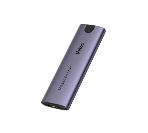 SSD Корпус Netac WH51 M.2 NVMe/SATA SSD Case, USB3.1 Gen2 10Gb/s to M-Key(M&B key) NVMe & SATA, Aluminum Cover, Compatible with 4 size of 2280/2260/2242/2230, with C to C and C to A cable