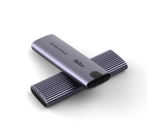 SSD Корпус Netac WH51 M.2 NVMe/SATA SSD Case, USB3.1 Gen2 10Gb/s to M-Key(M&B key) NVMe & SATA, Aluminum Cover, Compatible with 4 size of 2280/2260/2242/2230, with C to C and C to A cable