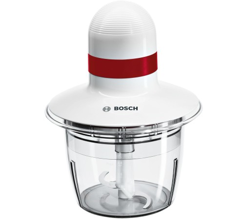Измельчитель электрический Bosch MMRP1000 0.8л. 400Вт белый/красный