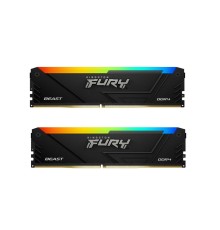Память DDR4 2x16GB 3200MHz Kingston KF432C16BB2AK2/32 Fury Beast RGB RTL Gaming PC4-25600 CL16 DIMM 288-pin 1.35В kit single rank с радиатором Ret