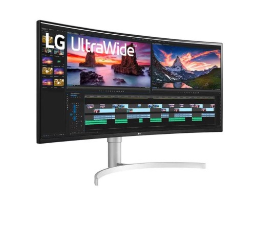 Монитор LG 38" UltraWide 38WN95C-W белый IPS LED 1ms 21:9 HDMI M/M матовая HAS Piv 450cd 178гр/178гр 3840x1600 144Hz G-Sync DP UW USB 8.32кг