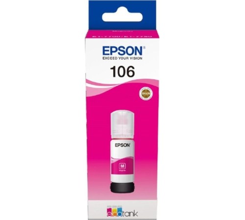 Картридж струйный Epson 106M C13T00R340 пурпурный (1900стр.) (70мл) для Epson L7160/7180