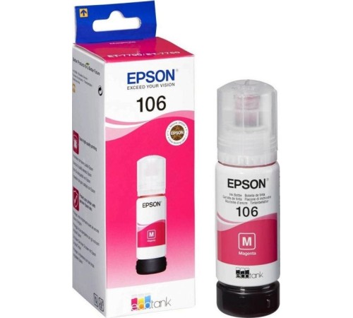 Картридж струйный Epson 106M C13T00R340 пурпурный (1900стр.) (70мл) для Epson L7160/7180