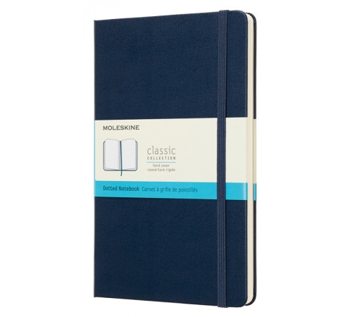 Блокнот Moleskine CLASSIC QP066B20 Large 130х210мм 240стр. пунктир твердая обложка синий сапфир